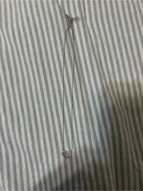 Kendra Scott Silver Necklace with Light Purple Heart Pendant